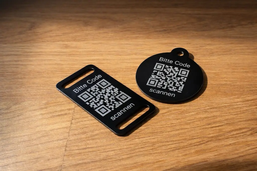 Tiermarke mit QR
